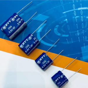 Single/combined radial lead supercapacitor